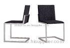 Black / Brown Upholstered Leather Contemporary Dining Room Chair
