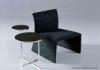 Modern Black Glass Metal Coffee Tables, Round Glass Top End Table