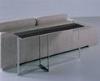 Stainless Steel Black Glass Metal Coffee Tables, 1200*300*580 Mm