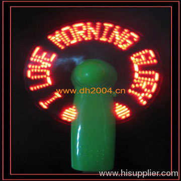 LED Message hand Fan--Display customer's logo, print customer's logo