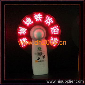 Message Flashing fan--Handheld, Portable, Plastic body