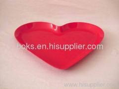 plastic Valentine's heart shaped plates