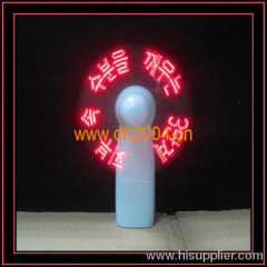 Led flashing mini fan with your logo and low price