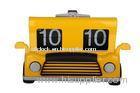 Autocar Flip Table Clock , Yellow Quartz Movement Clock