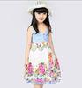 Flower Beach Dress , Cotton Childrens Clothes Summer Flora Sleeveless