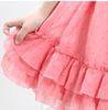 Summer Little Girls Party Dress , One Shoulder 100% Polyester Pink