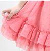 Summer Little Girls Party Dress , One Shoulder 100% Polyester Pink