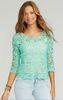 Lace Long Sleeve Ladies / Womens Shirts Blouses Green / White / Black