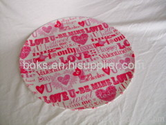 Round Valentine gift Plastic Tray