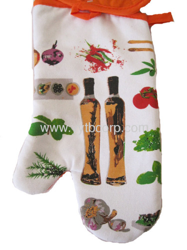 fruits printed Microwave Oven Heat Insulation Glove & Coaster set 