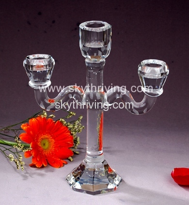 crystal candle holder/ crystal candlestick/ glass candleholder