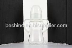 glass feeding bottle with handle