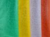 Soft Green / Yellow / Red Imitation Leather Fabric