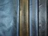 50% Polyester 50% PU Leather Cloth Blue / Gold / Black 140 Gsm yk007