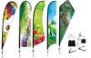 Polyester fabric Flying banners , printed tear drop flags for promotion