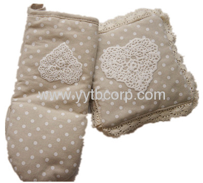 domiciliary gentlewomanly kitchenware,microwave glove, cup mat