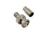 Male CCTV BNC Connector for Rg59 , Coaxial Cable BNC Connector