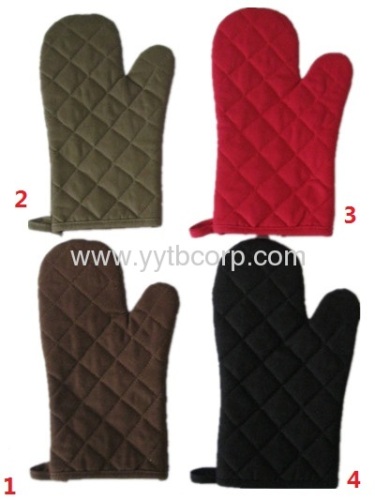 dark green color ,colorful canvas microwave glove