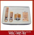 Plastic flocked blister tray for cosmetics bottle