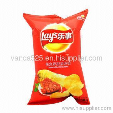Potato Chips/Nachos Packaging Bags or Film, zip-lock available