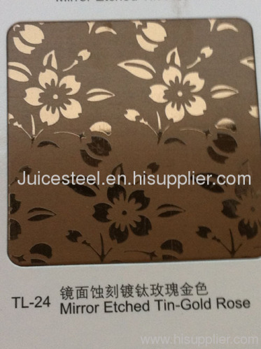 etched stainless steel sheet