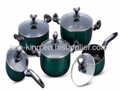 10PCS Aluminum Nonstick Cookware With Glass Lid