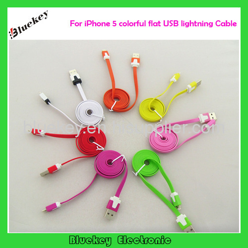 Top Quality Colorful Lightning 8pin Cable for iPhone 5
