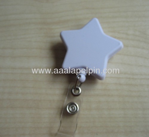 Star shape promotion white color badge holder