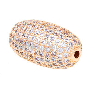 2013 NEW Copper Alloy Cubic Zirconia Pave Crystal Charm Beads For Bracelets