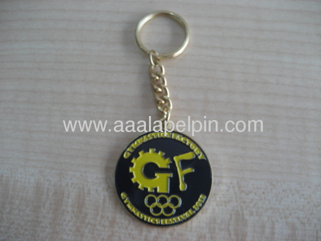 fashion key ring bag hanger embossed enamel keychains