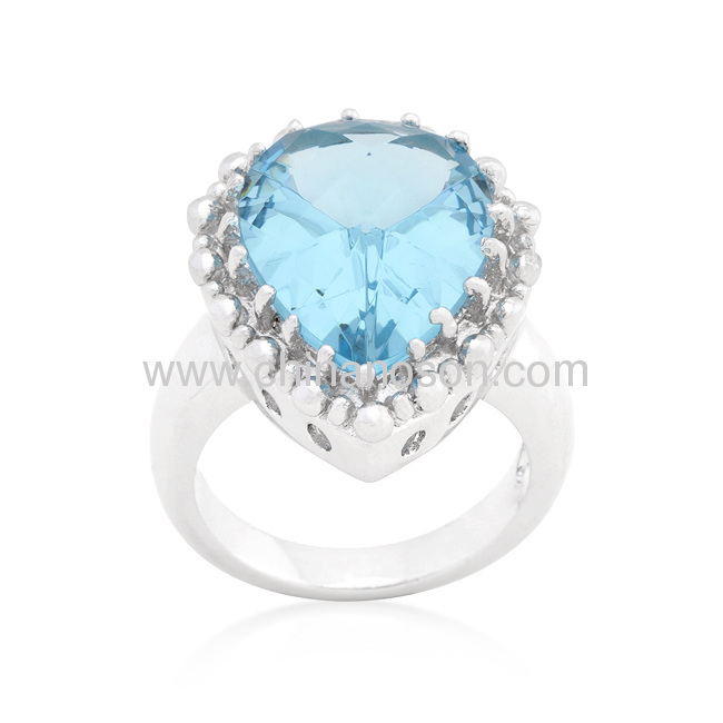 Lovely Teardrop Gemstone Women Jewelry Ring