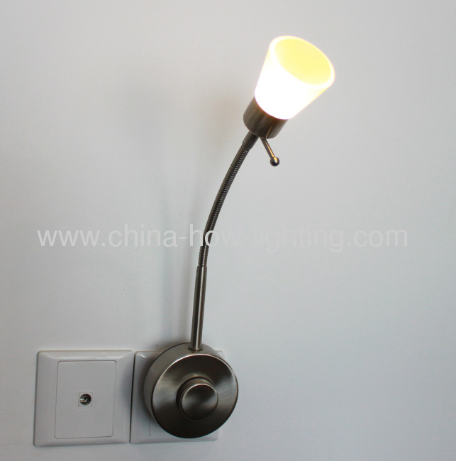 LED Plug-in Wall Lamp Dimmable with Euro-plug Button Control