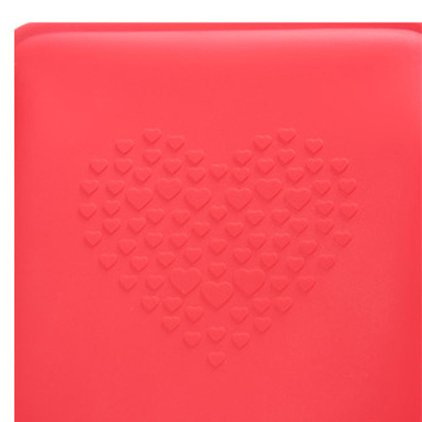 Beautiful Silicone Cosmetic Saddle bag with embossedheart design