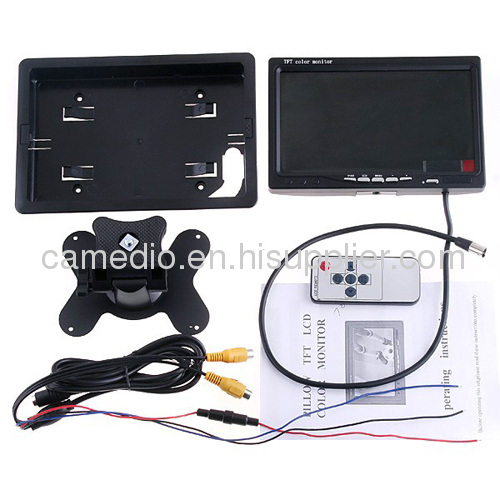 7 Stand alone car monitor with headrest mount frame,reverse camera input