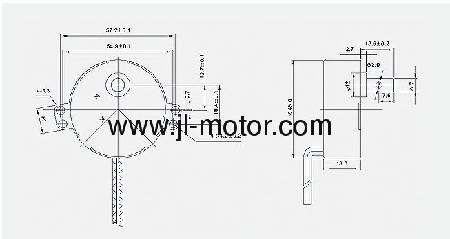 12VDC 4-phase 5-wires 29.4mN.m DC electric stepping motor