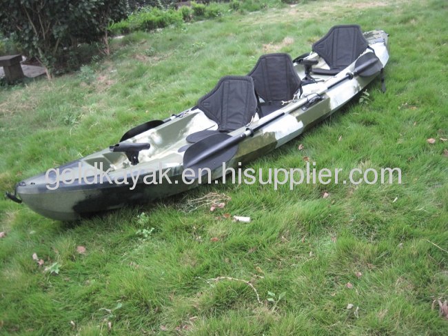 trio seater sit on top kayak/ family kayak/ three person sit on top kayak/ family fishing kayak