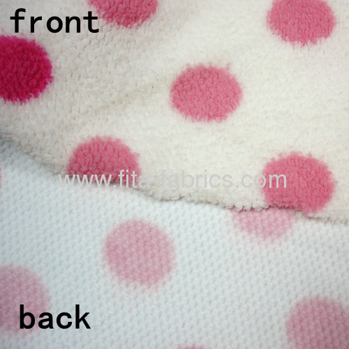 polyester printed berber Fleece fabric for garment materials