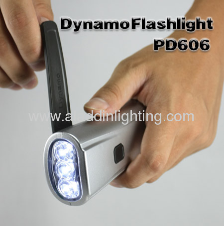Dynamo FM radio Iphone charger 3 LED Radio Flashlight 