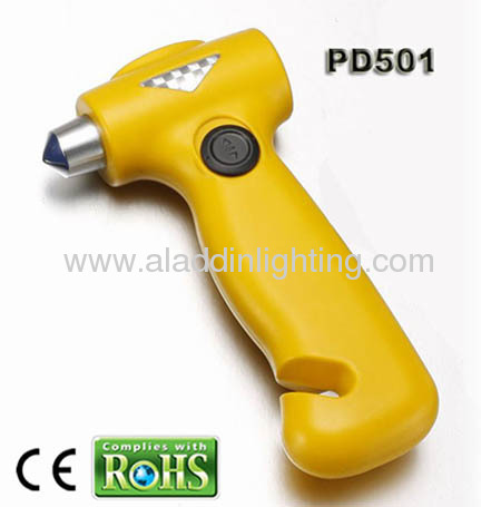 4in1 dynamo emergency auto safety hammer with 3 LED torch