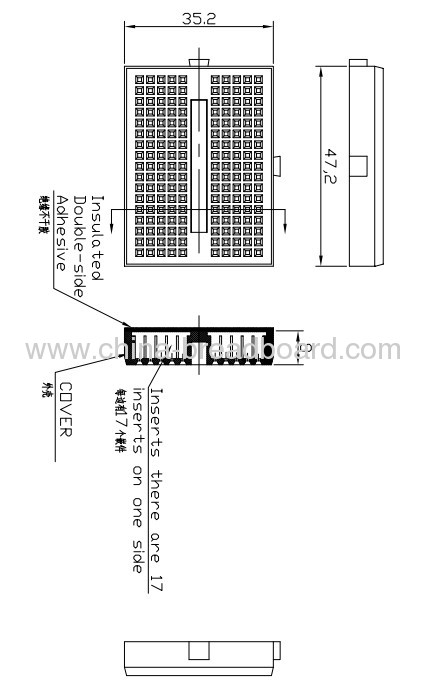 colorful 170 points solderless Breadboard