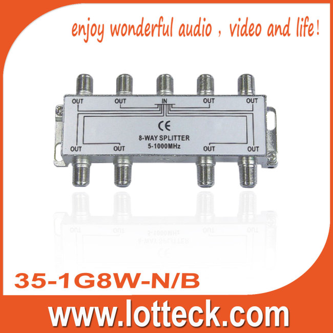 LOTTECK35-1G8W-N/B 8-WAY SPLITTER