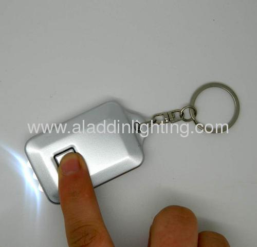 Promotional solar LED keychain flashlight