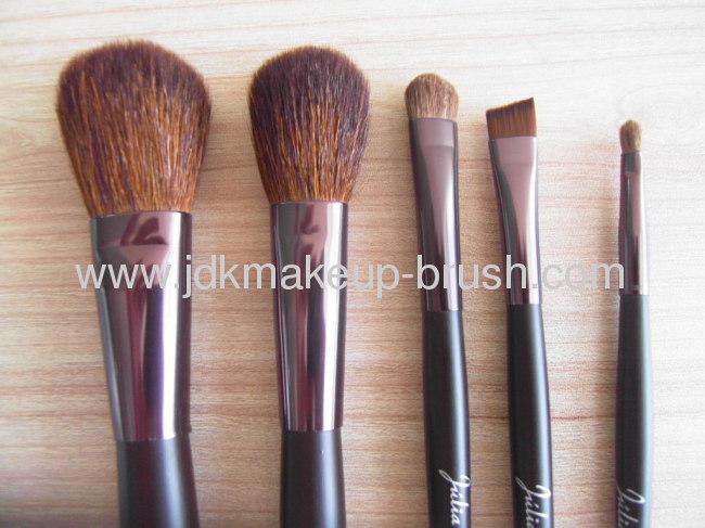 Shiny Brown 5pcs Makeup Brush Kits