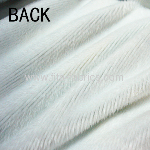 micro polyester/cotton/spandex Soft plush velboa fabric