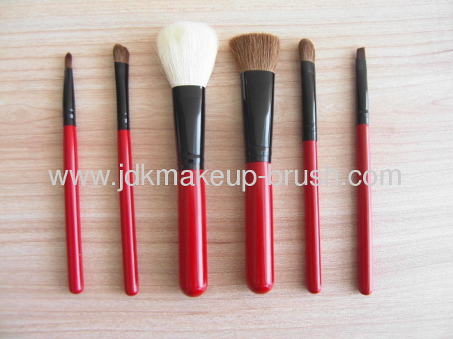 Handmade Makeup Brush Set cosmetic face brush with Red Handle