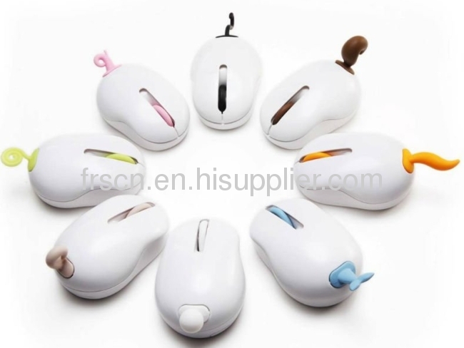 Pink mini cute 2.4Ghz wireless animal shape mouse