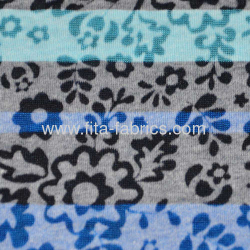 T/C burn out knitted fabric with printing