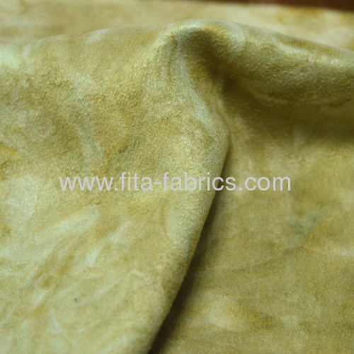 Pad-roll dyed chemical suede