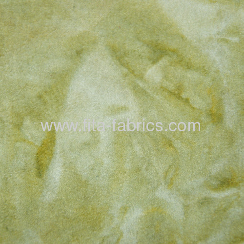 Pad-roll dyed chemical suede