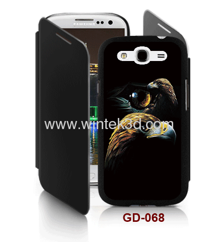 Samsung Galaxy Grand DUOS(i9082) 3d case with cover,pc case rubber coated,with leather cover